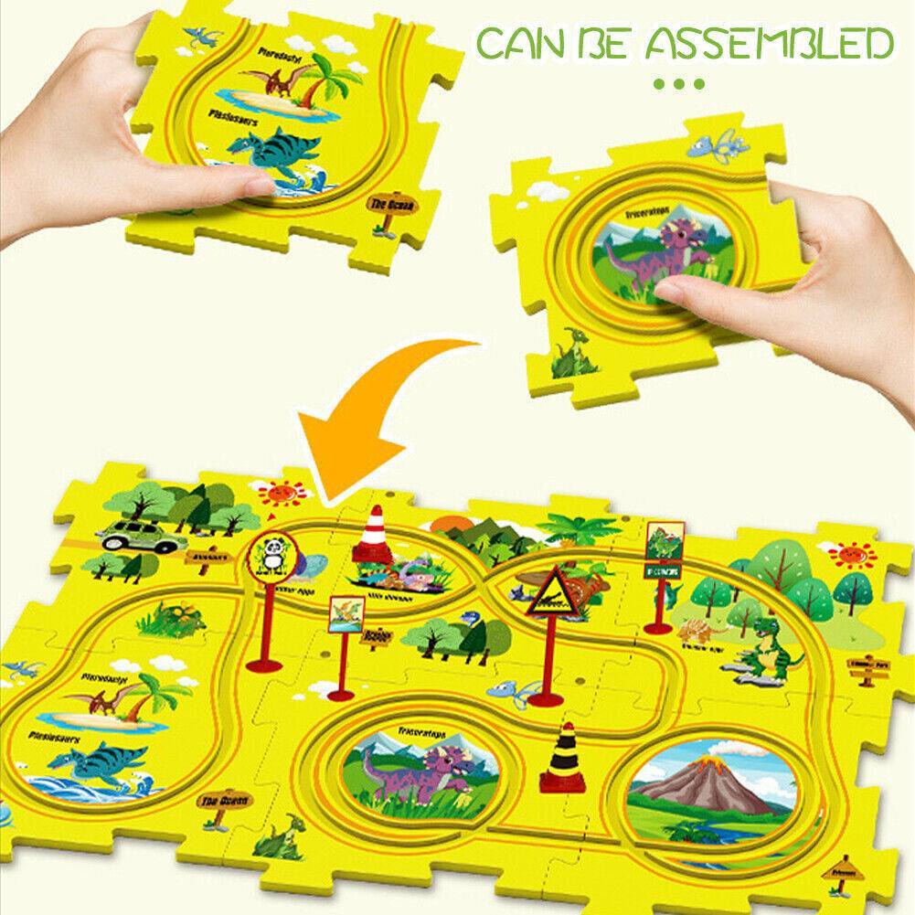 Jeu de Puzzle pour Voiture Bricolage Jouet Préscolaire Educatif Montessori Cadeau pour Enfants