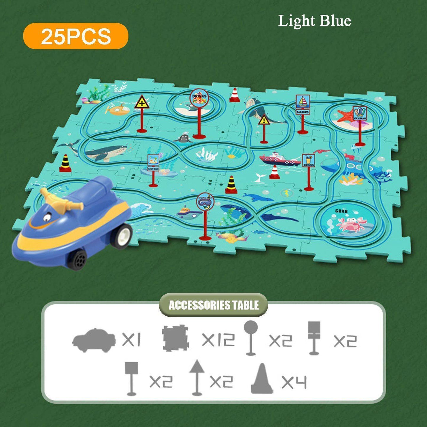 Jeu de Puzzle pour Voiture Bricolage Jouet Préscolaire Educatif Montessori Cadeau pour Enfants