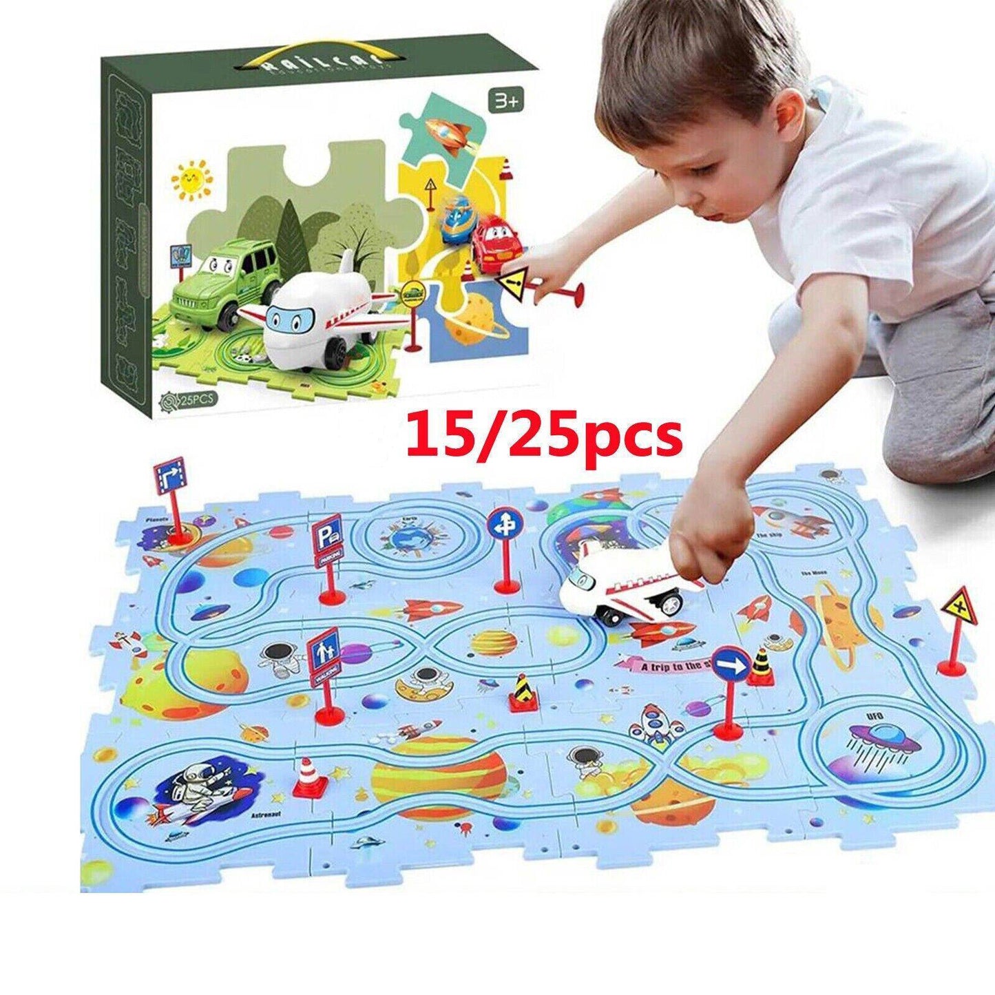 Jeu de Puzzle pour Voiture Bricolage Jouet Préscolaire Educatif Montessori Cadeau pour Enfants