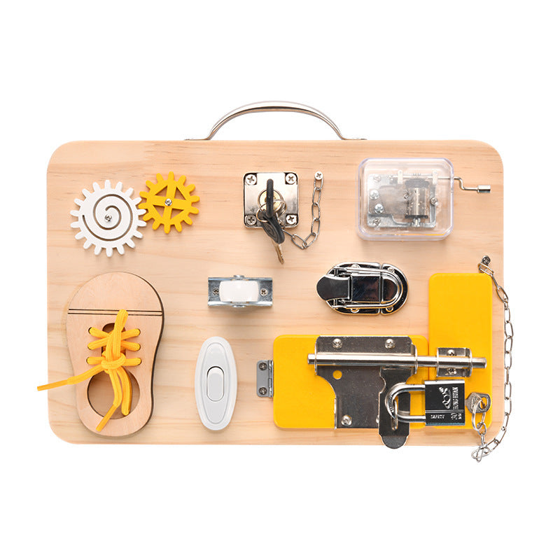 Planche d'Activités Montessori - Busy Board en Bois