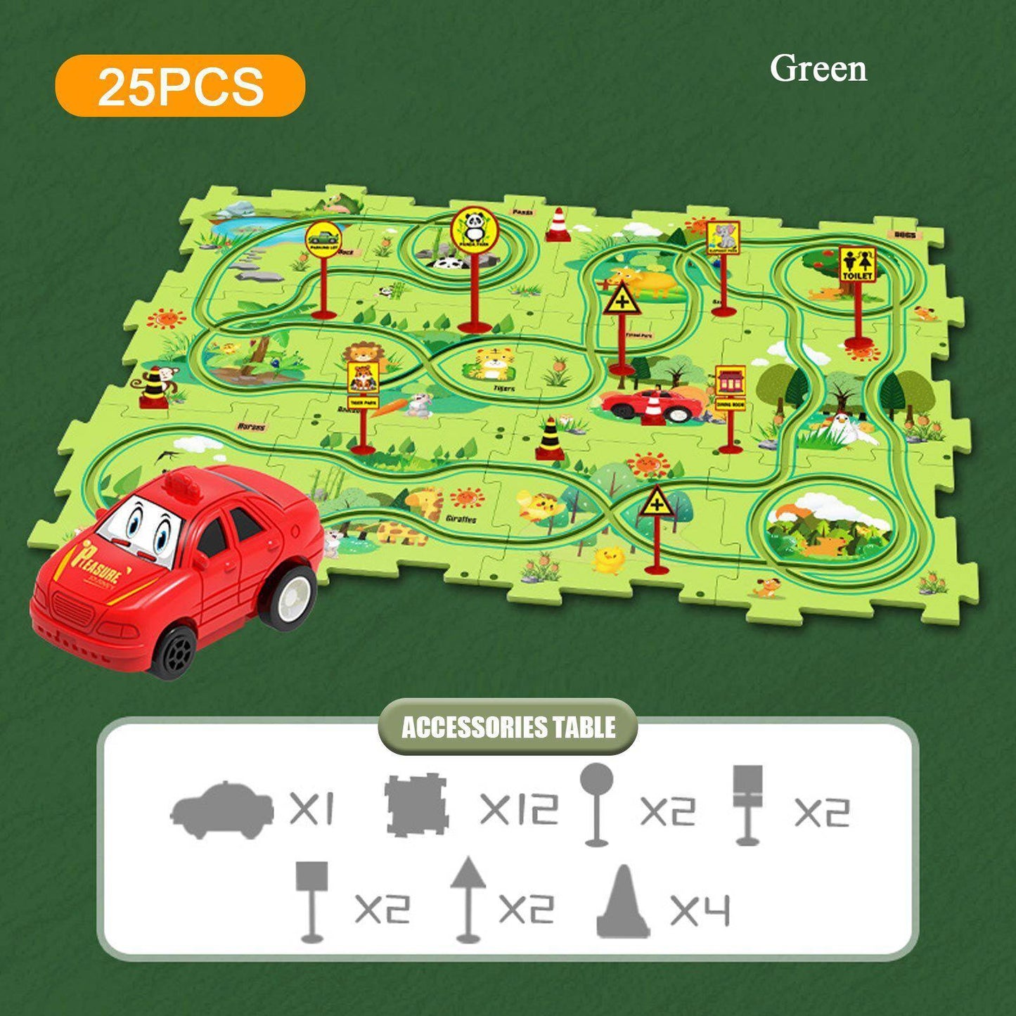 Jeu de Puzzle pour Voiture Bricolage Jouet Préscolaire Educatif Montessori Cadeau pour Enfants