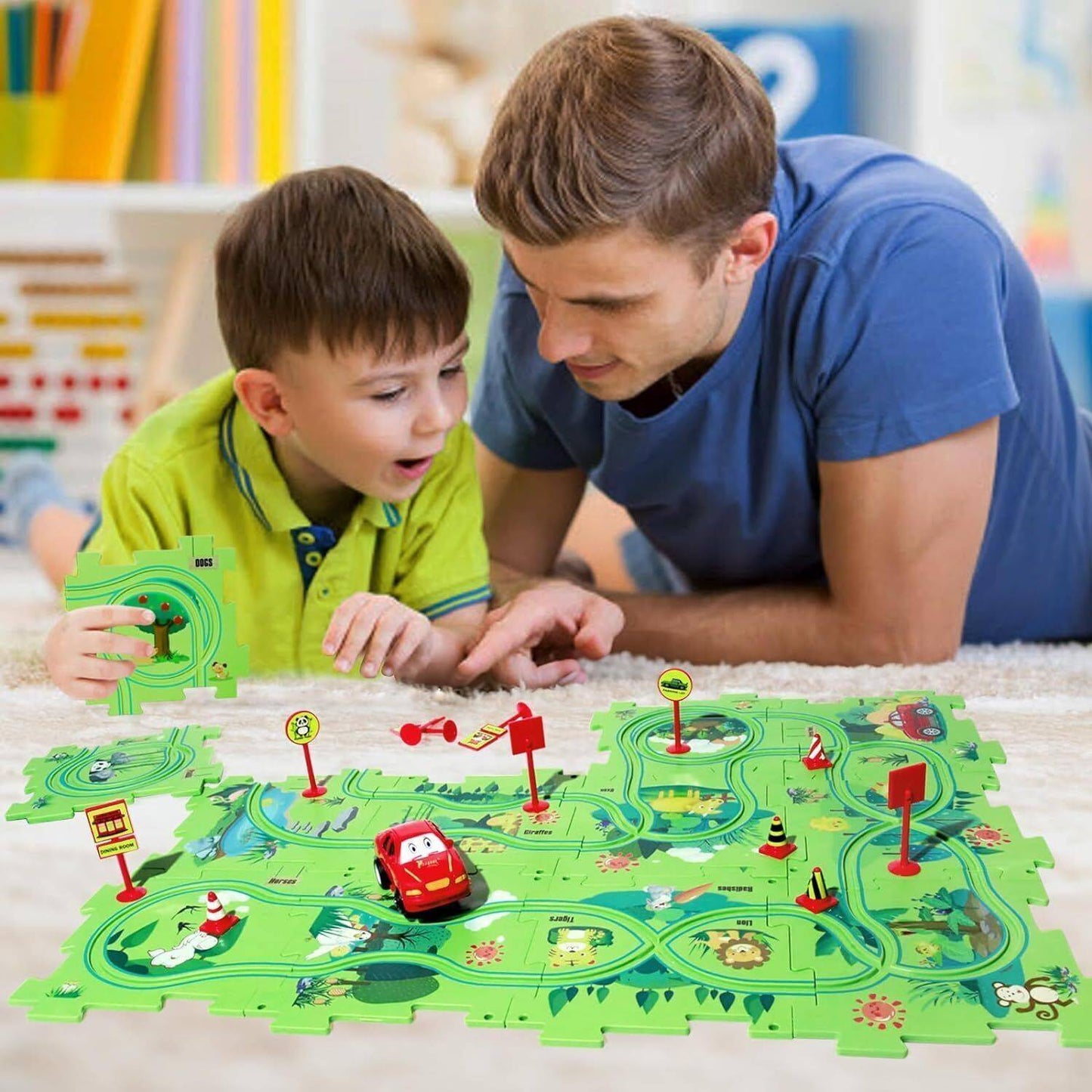 Jeu de Puzzle pour Voiture Bricolage Jouet Préscolaire Educatif Montessori Cadeau pour Enfants